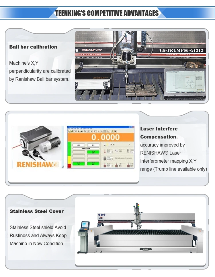 Large Size Ultra High Pressure CNC Water Jet Cutting Machine for Hard Materials