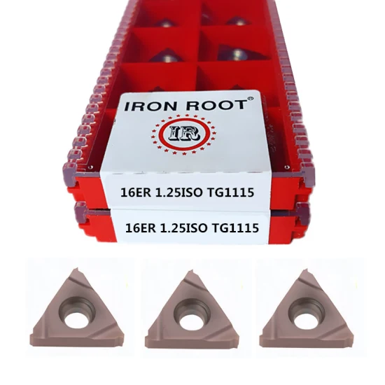 CNC-Schneiddrehwerkzeug 16er/IR 1,0/1,25/1,5/1,75/2,0/2,5/3,0/ISO Nano Blue Carbide-Gewindeeinsatz